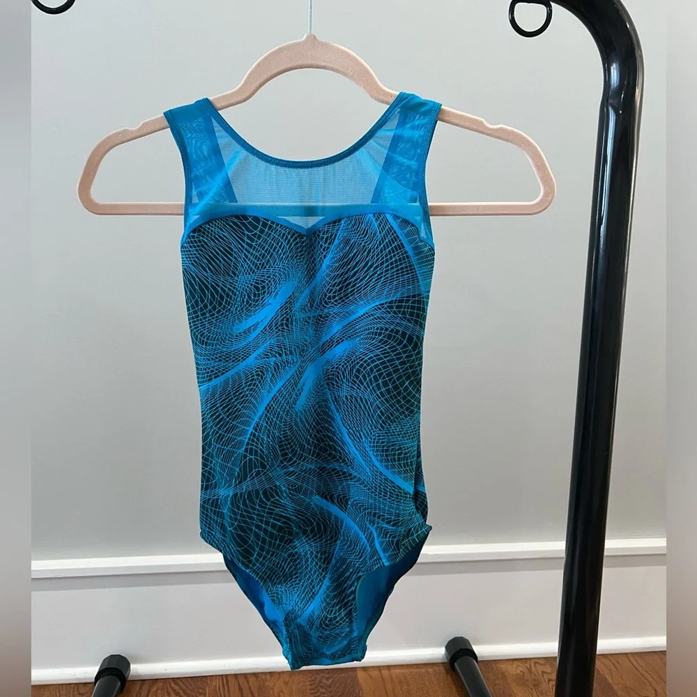 Elevé Girls blue and black leotard size L - Picture 1 of 5